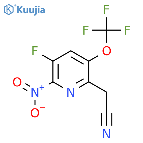 3-Fluoro-2-nitro-5-(trifluoromethoxy)pyridine-6-acetonitrile structure