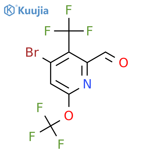 4-Bromo-6-(trifluoromethoxy)-3-(trifluoromethyl)pyridine-2-carboxaldehyde structure