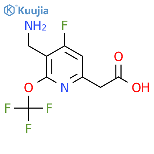 3-(Aminomethyl)-4-fluoro-2-(trifluoromethoxy)pyridine-6-acetic acid structure