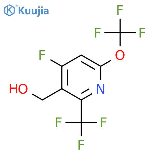 4-Fluoro-6-(trifluoromethoxy)-2-(trifluoromethyl)pyridine-3-methanol structure
