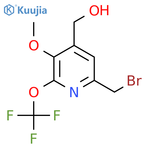 6-(Bromomethyl)-3-methoxy-2-(trifluoromethoxy)pyridine-4-methanol structure