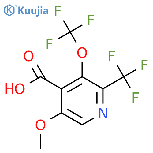 5-Methoxy-3-(trifluoromethoxy)-2-(trifluoromethyl)pyridine-4-carboxylic acid structure