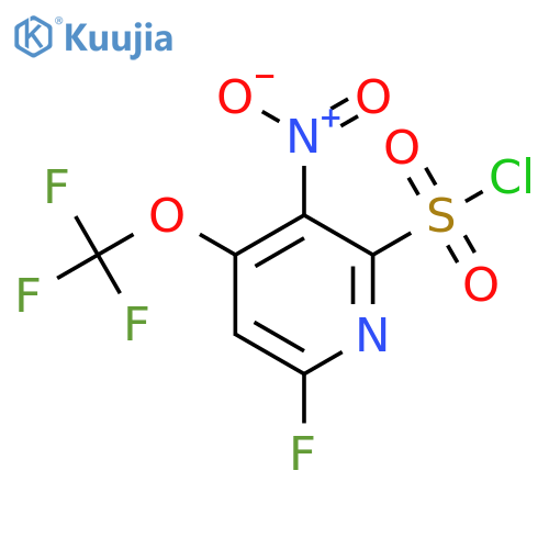 6-Fluoro-3-nitro-4-(trifluoromethoxy)pyridine-2-sulfonyl chloride structure