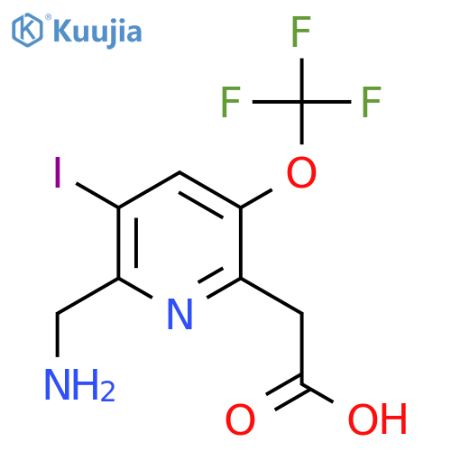 2-(Aminomethyl)-3-iodo-5-(trifluoromethoxy)pyridine-6-acetic acid structure