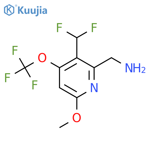 2-(Aminomethyl)-3-(difluoromethyl)-6-methoxy-4-(trifluoromethoxy)pyridine structure
