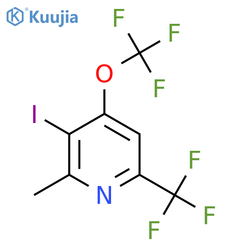 3-Iodo-2-methyl-4-(trifluoromethoxy)-6-(trifluoromethyl)pyridine structure