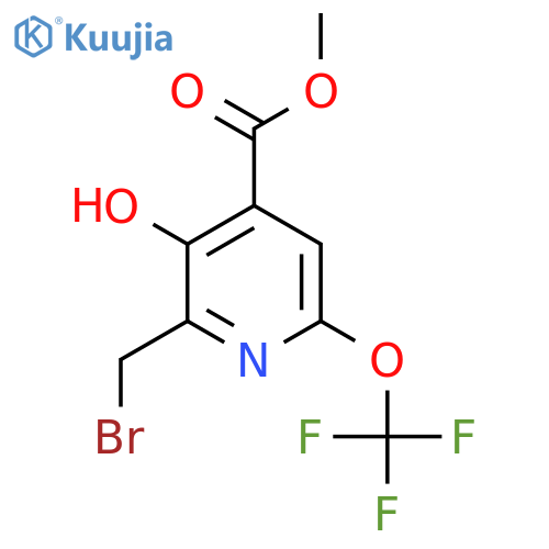 Methyl 2-(bromomethyl)-3-hydroxy-6-(trifluoromethoxy)pyridine-4-carboxylate structure
