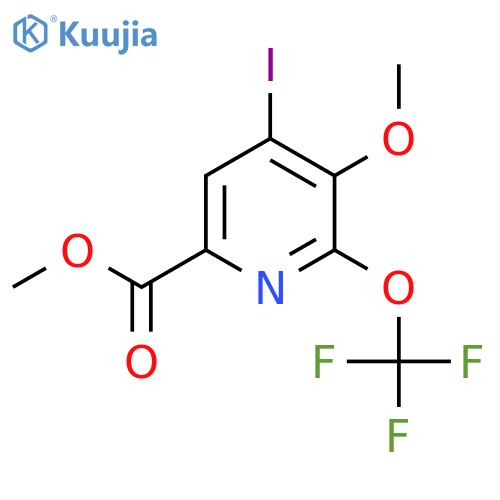 Methyl 4-iodo-3-methoxy-2-(trifluoromethoxy)pyridine-6-carboxylate structure