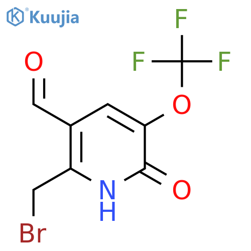 2-(Bromomethyl)-6-hydroxy-5-(trifluoromethoxy)pyridine-3-carboxaldehyde structure