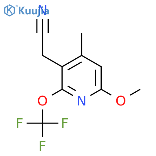 6-Methoxy-4-methyl-2-(trifluoromethoxy)pyridine-3-acetonitrile structure