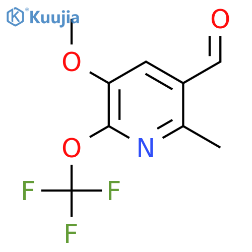 3-Methoxy-6-methyl-2-(trifluoromethoxy)pyridine-5-carboxaldehyde structure