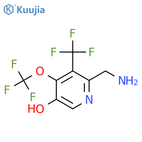 2-(Aminomethyl)-5-hydroxy-4-(trifluoromethoxy)-3-(trifluoromethyl)pyridine structure