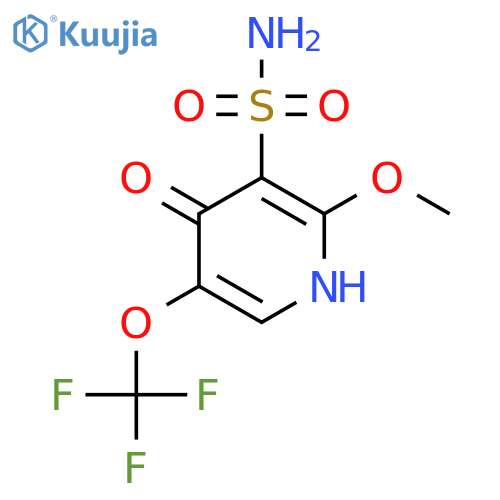 4-Hydroxy-2-methoxy-5-(trifluoromethoxy)pyridine-3-sulfonamide structure