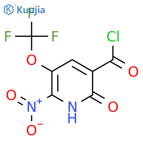 2-Hydroxy-6-nitro-5-(trifluoromethoxy)pyridine-3-carbonyl chloride structure