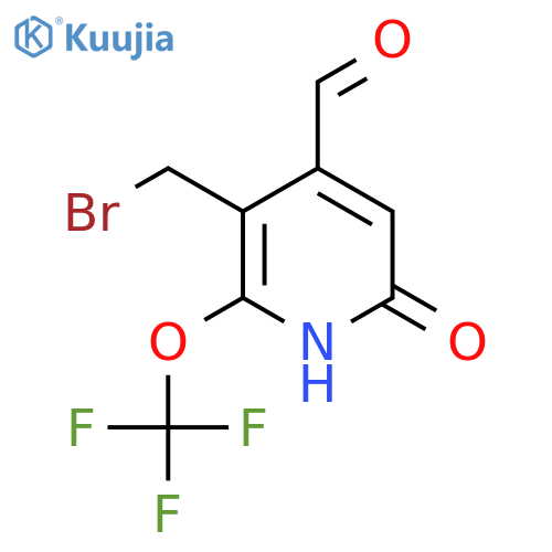 3-(Bromomethyl)-6-hydroxy-2-(trifluoromethoxy)pyridine-4-carboxaldehyde structure
