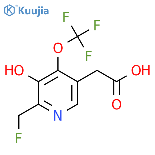 2-(Fluoromethyl)-3-hydroxy-4-(trifluoromethoxy)pyridine-5-acetic acid structure