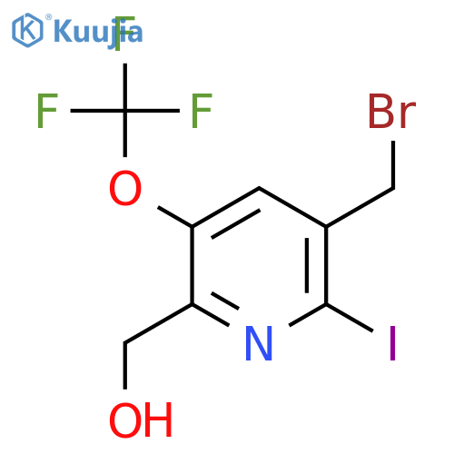 3-(Bromomethyl)-2-iodo-5-(trifluoromethoxy)pyridine-6-methanol structure