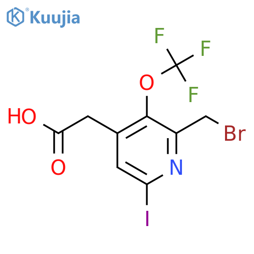 2-(Bromomethyl)-6-iodo-3-(trifluoromethoxy)pyridine-4-acetic acid structure