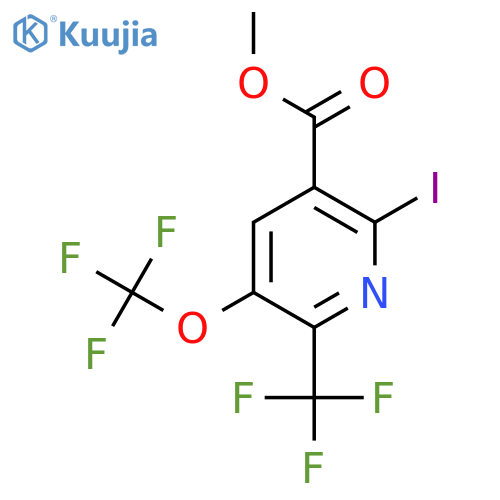 Methyl 2-iodo-5-(trifluoromethoxy)-6-(trifluoromethyl)pyridine-3-carboxylate structure