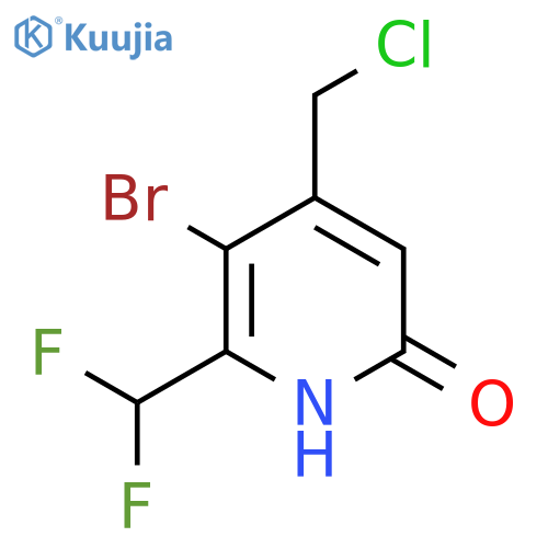 3-Bromo-4-(chloromethyl)-2-(difluoromethyl)-6-hydroxypyridine structure