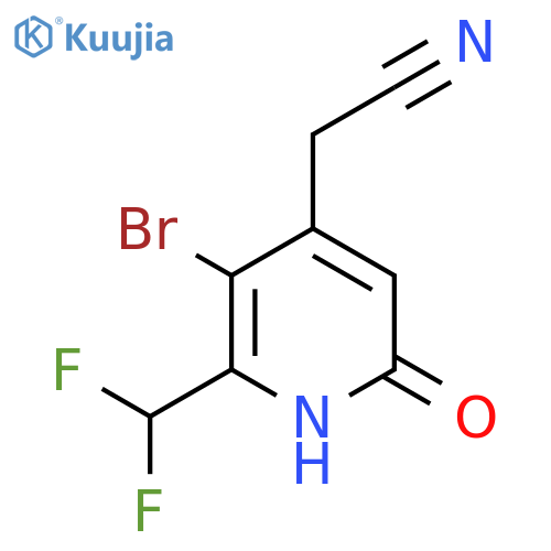 3-Bromo-2-(difluoromethyl)-6-hydroxypyridine-4-acetonitrile structure