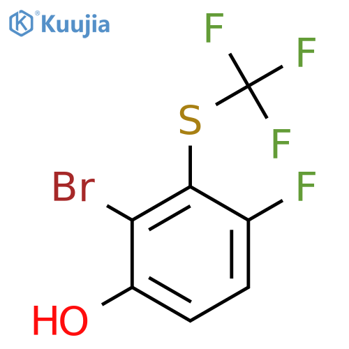 2-Bromo-4-fluoro-3-(trifluoromethylthio)phenol structure
