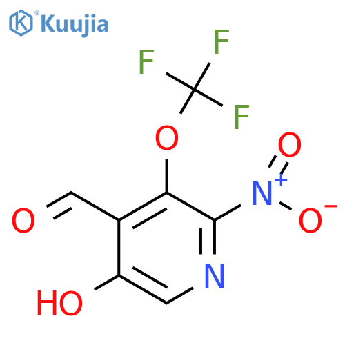 5-Hydroxy-2-nitro-3-(trifluoromethoxy)pyridine-4-carboxaldehyde structure