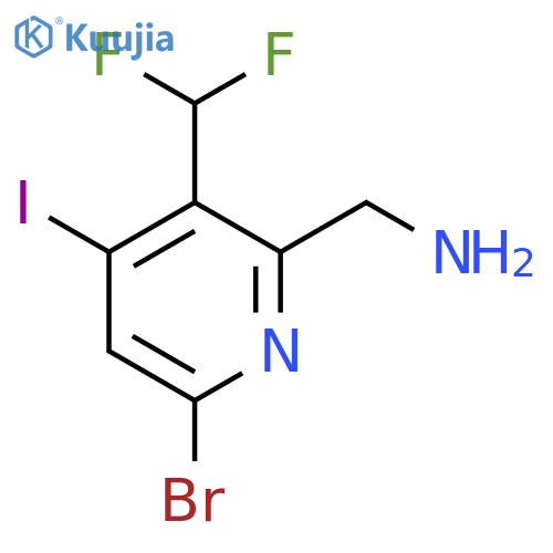 2-(Aminomethyl)-6-bromo-3-(difluoromethyl)-4-iodopyridine structure