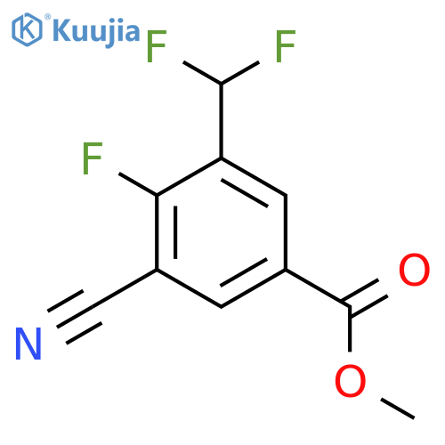 Methyl 3-cyano-5-difluoromethyl-4-fluorobenzoate structure