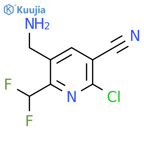 5-(Aminomethyl)-2-chloro-3-cyano-6-(difluoromethyl)pyridine structure