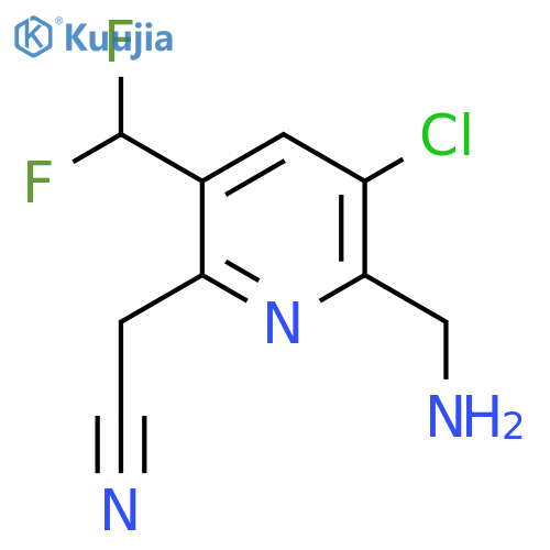 2-(Aminomethyl)-3-chloro-5-(difluoromethyl)pyridine-6-acetonitrile structure