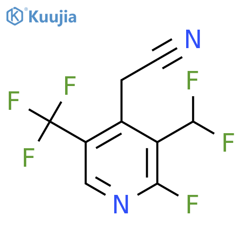 3-(Difluoromethyl)-2-fluoro-5-(trifluoromethyl)pyridine-4-acetonitrile structure