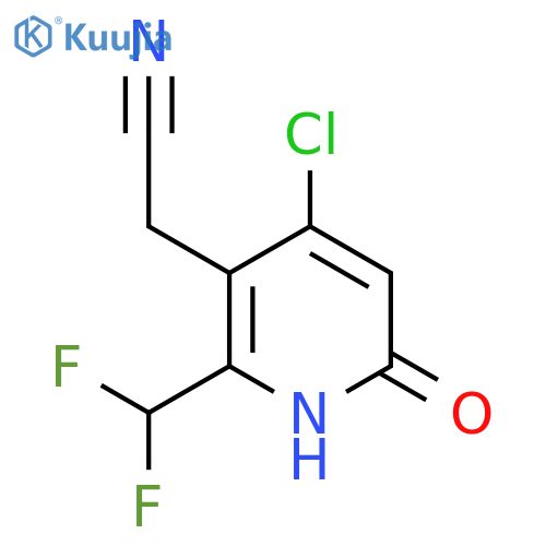 4-Chloro-2-(difluoromethyl)-6-hydroxypyridine-3-acetonitrile structure