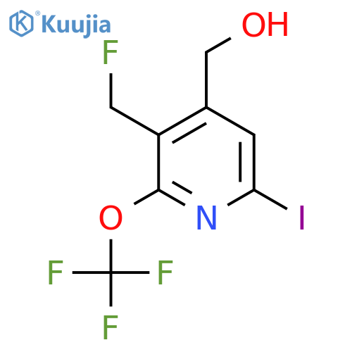 3-(Fluoromethyl)-6-iodo-2-(trifluoromethoxy)pyridine-4-methanol structure