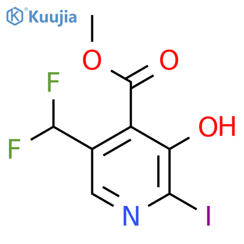 Methyl 5-(difluoromethyl)-3-hydroxy-2-iodopyridine-4-carboxylate structure