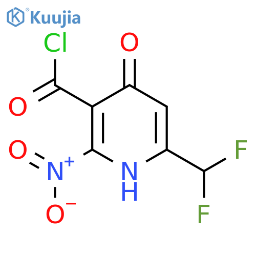 6-(Difluoromethyl)-4-hydroxy-2-nitropyridine-3-carbonyl chloride structure