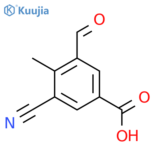 3-Cyano-5-formyl-4-methylbenzoic acid structure