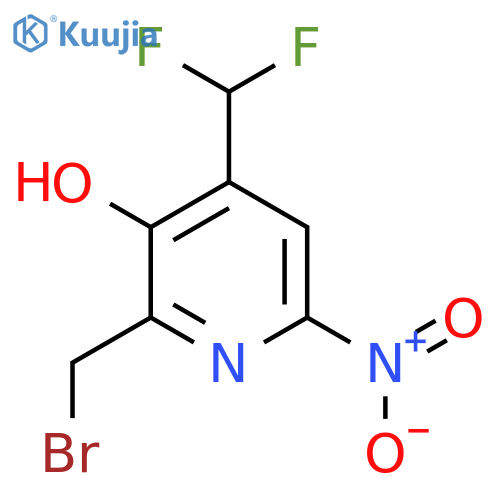 2-(Bromomethyl)-4-(difluoromethyl)-3-hydroxy-6-nitropyridine structure