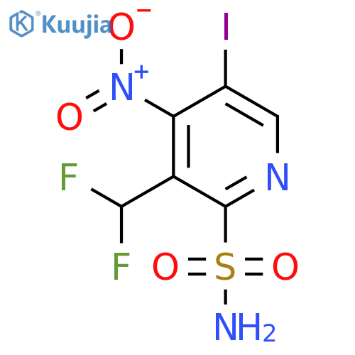 3-(Difluoromethyl)-5-iodo-4-nitropyridine-2-sulfonamide structure