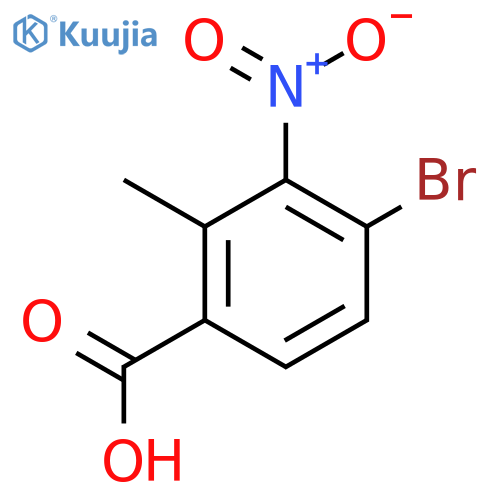 4-Bromo-2-methyl-3-nitrobenzoic acid structure