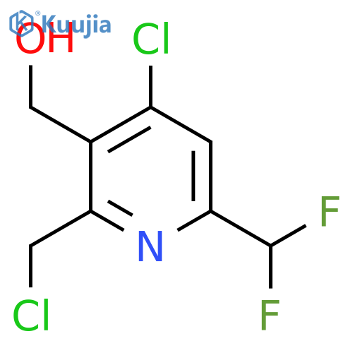 4-Chloro-2-(chloromethyl)-6-(difluoromethyl)pyridine-3-methanol structure