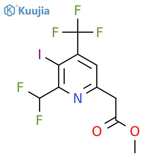 Methyl 2-(difluoromethyl)-3-iodo-4-(trifluoromethyl)pyridine-6-acetate structure