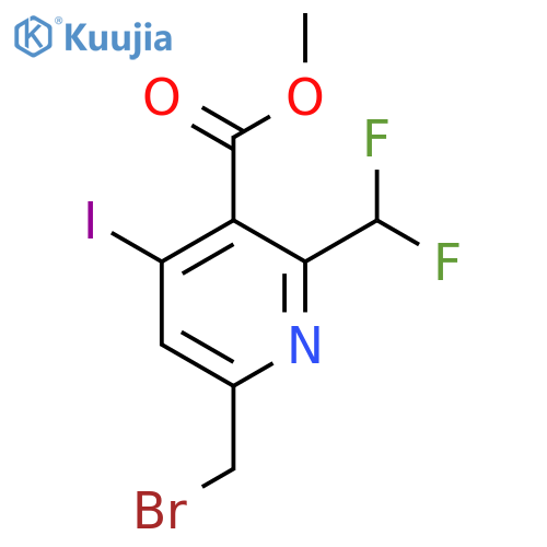 Methyl 6-(bromomethyl)-2-(difluoromethyl)-4-iodopyridine-3-carboxylate structure