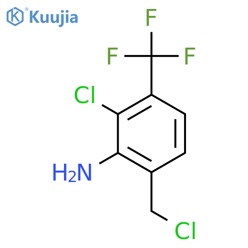 2-Amino-3-chloro-4-(trifluoromethyl)benzyl chloride structure