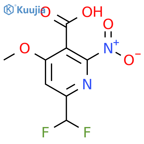6-(Difluoromethyl)-4-methoxy-2-nitropyridine-3-carboxylic acid structure