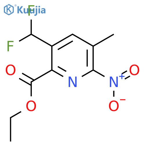 Ethyl 3-(difluoromethyl)-5-methyl-6-nitropyridine-2-carboxylate structure