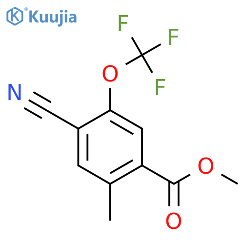 Methyl 4-cyano-2-methyl-5-(trifluoromethoxy)benzoate structure