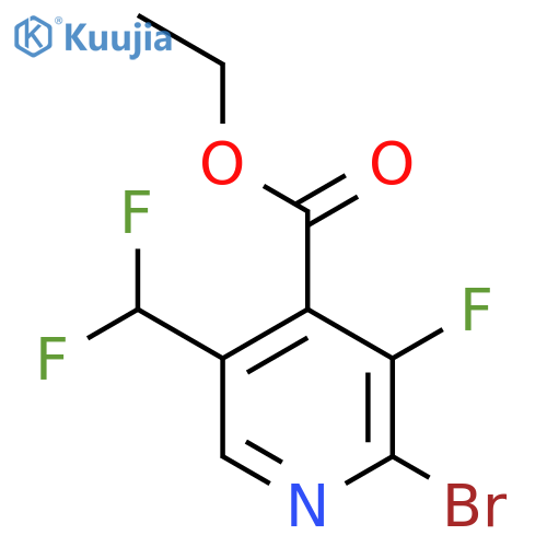 Ethyl 2-bromo-5-(difluoromethyl)-3-fluoropyridine-4-carboxylate structure