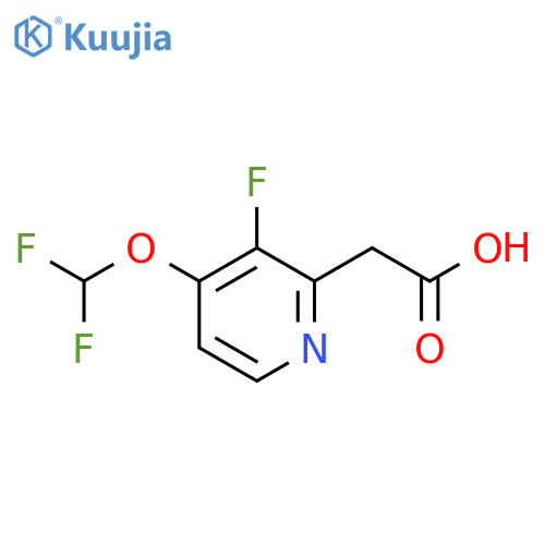 2-(4-(Difluoromethoxy)-3-fluoropyridin-2-yl)acetic acid structure