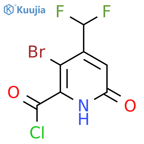 3-Bromo-4-(difluoromethyl)-6-hydroxypyridine-2-carbonyl chloride structure